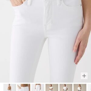 J Crew 9" demi-boot crop jean in white wash